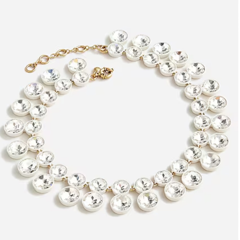 J. Crew Sparkly double-drop necklace